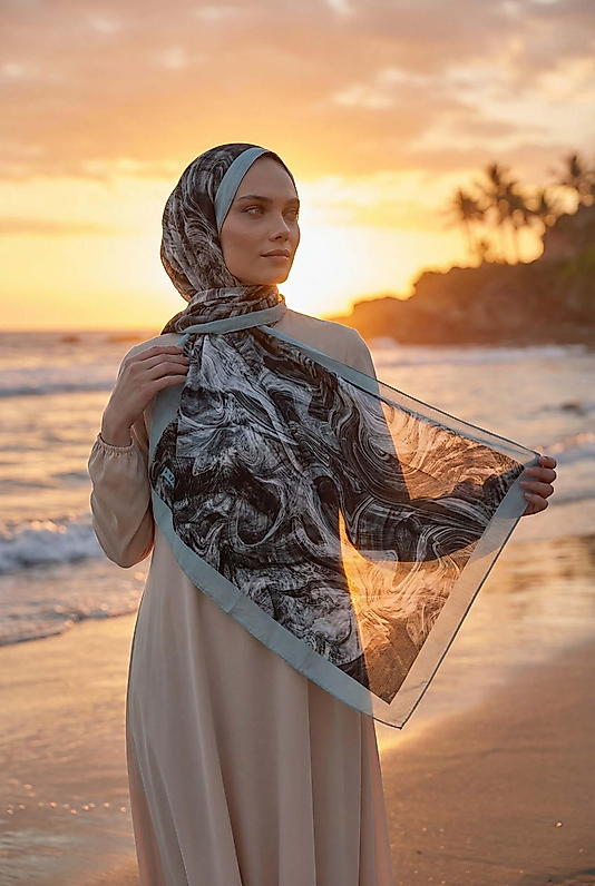 Spring mermer desen şal