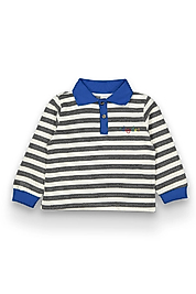 Erkek Çocuk Yakalı Sweat Mavi