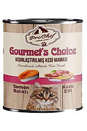 20 Adet Gourmet's Choice Kısırlaştırılmış Kedi Maması 415 gr Somon Kuzu Etli Konserve Yaş Mama