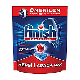 Finish Hepsi 1 Arada Bulaşık Makinesi Tableti 22'li