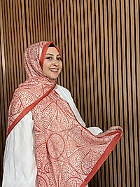 İpekseli Etnik Desen Pamuklu Şal