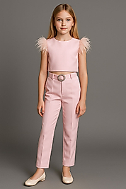 Kız Çocuk Otriş Detaylı İkili Takım