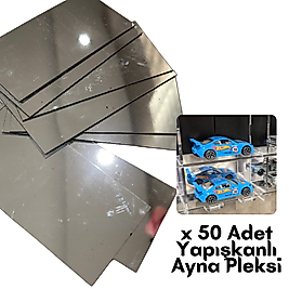 Dekoratif Pleksi Kendinden Yapışkanlı  Gümüş Akrilik Ayna