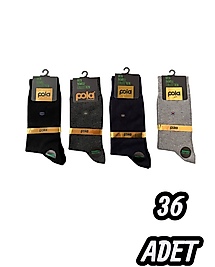 Erkek Pola Bambu Çorap 36 Adet