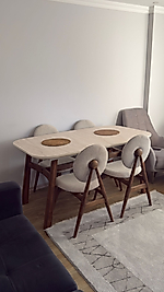 VALENTİNO 90*160 MASA TAKIM - ROZET SANDALYE