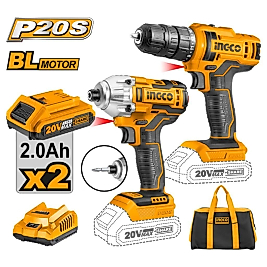 INGCO CKLI2016 Li-ion Akülü 2 li Kombo Set - Matkap ve Vidalama 20V 2.0 Ah