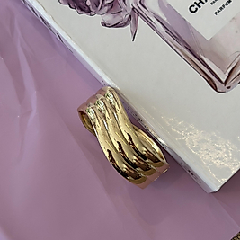 Kıvrımlı Kalın Gold Kelepçe