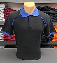Yakalı T-Shirt Pamuk Penye 1.Kalite Kumaş Lacivert Sax Mavi Renk
