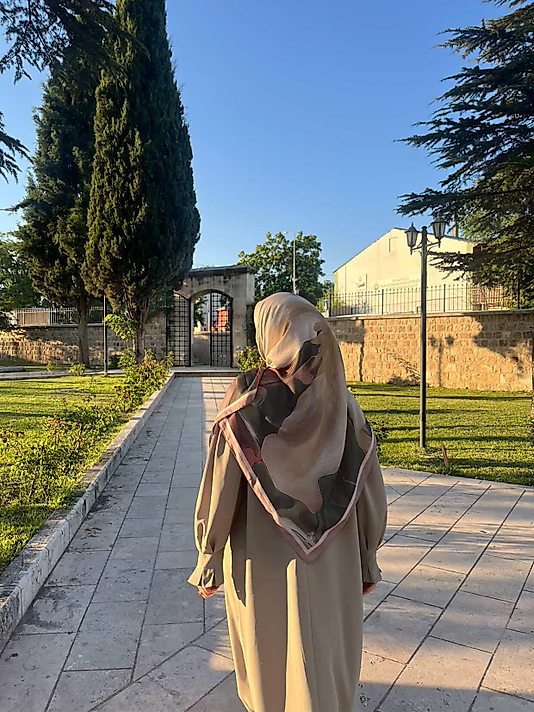 Amber Desen Büyük Boy Pamuklu Soft Eşarp