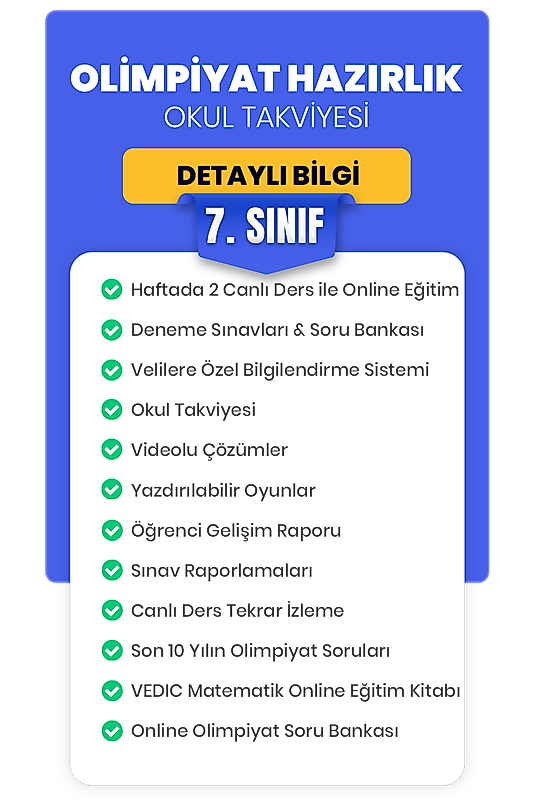 7. SINIF OLİMPİYAT HAZIRLIK VE OKUL TAKVİYESİ