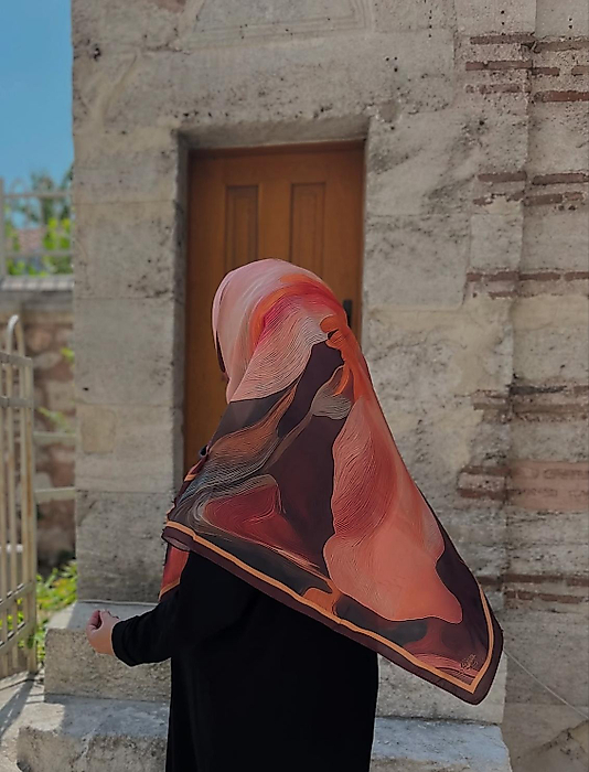 Amber Desen Büyük Boy Pamuklu Soft Eşarp