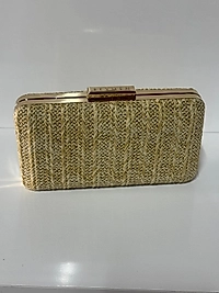 Hasır Desen  Zincir Saplı Omuz Çanta