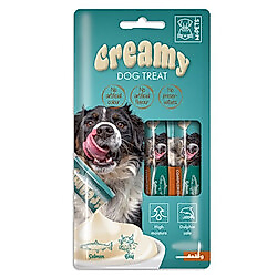 M-Pets Creamy Somonlu Sığır Etli Ek Besin ve Köpek Ödülü 4x15 Gr