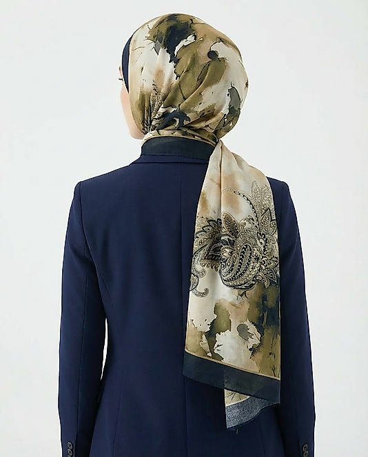 FLOOR İPEK ŞAL İTALYAN DİKİŞİ DESEN-1 (Yeni)