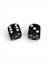 Black Opaque Backgammon Precision Dice