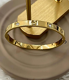ÇELİK GOLD TAŞLI BİLEKLİK KÜÇÜK BOY