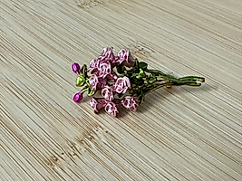 Pembe Çiçek Buketi Broş