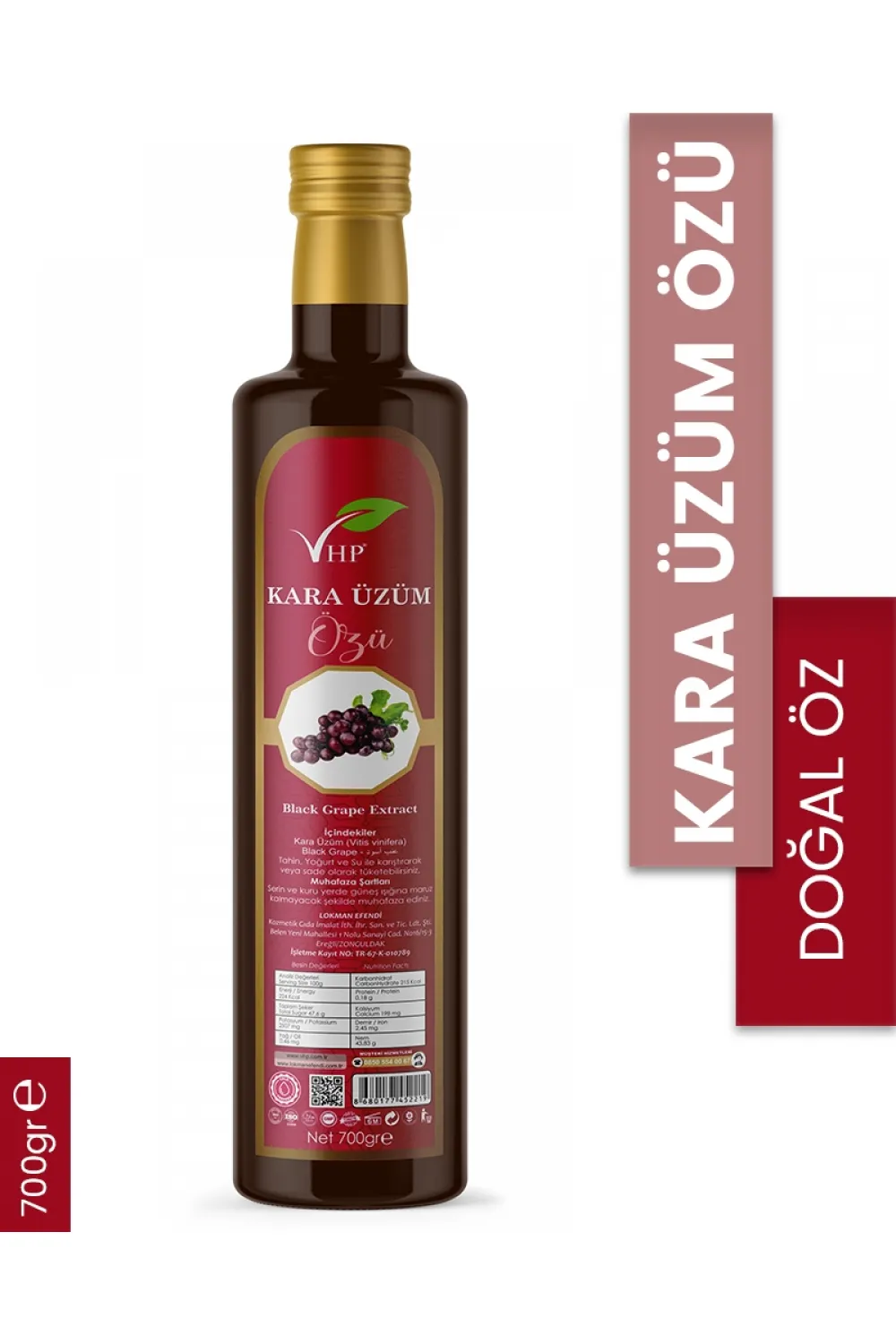 VHP KARA ÜZÜM ÖZÜ 700 GR