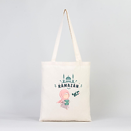 "Ramazan" Baskılı Omuz Çantası Gabardin Kumaş