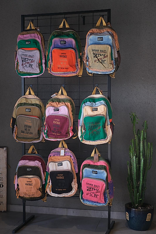 Old Cotton Cargo 5017-1 new Pathcwork Çok Bölmeli Günlük Sırt Çantası