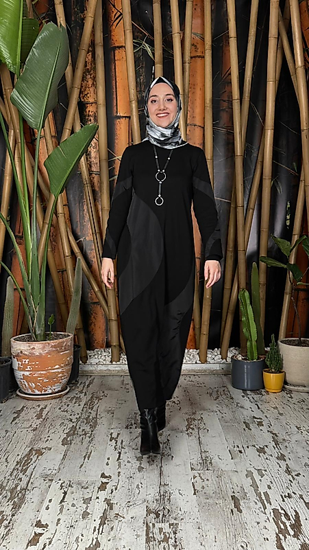 Yağmurluk kumaş detaylı elbise