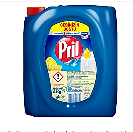 Pril Sıvı Elde Bulaşık Yıkama Deterjanı Limon Kokulu 4 Kg