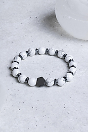 Havlit 8 mm - Hematit Doğaltaş Lastikli Sertifikalı Bileklik