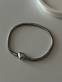 Çelik Gümüş Kalpli Pandora Bileklik