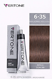 VERTONE SAÇ BOYASI 60 ML. (6-35 KOYU KUMRAL AKUJU KAHVE)