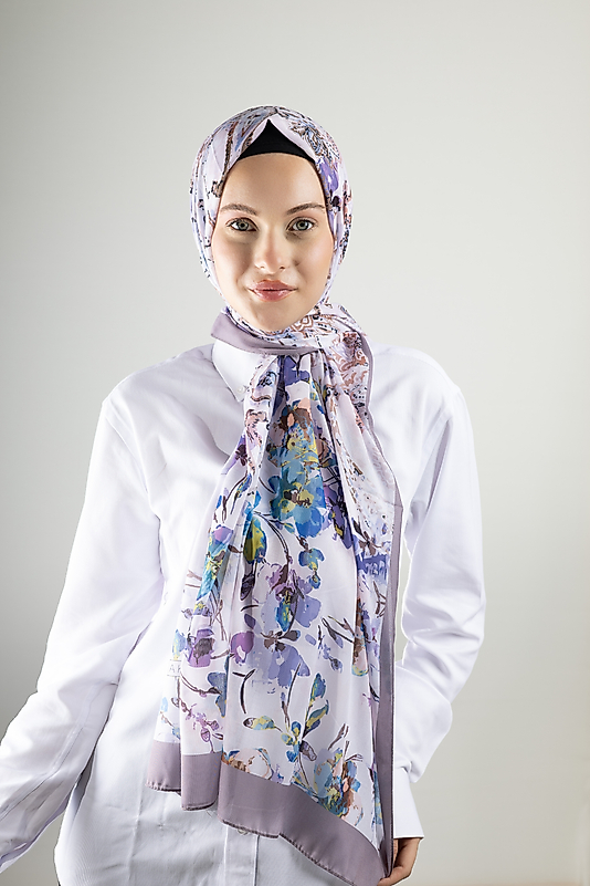 Digital Soft Şal Pastel Çiçek Desen