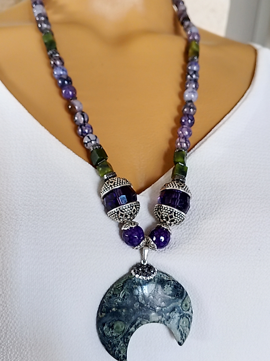 AMETİST AKİK KOLYE