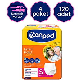 Canped Emici Külot Hasta Bezi Küçük(S) 30'lu 120 Adet