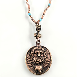 ZEUS & HERMES GEZGİN TILSIMI BRONZ KOLYE