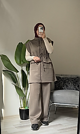 Toprak Rengi Yelekli Scuba Takım