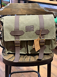 Vintage Su Geçirmez Mumlu Kanvas Unisex PC Bölmeli Günlük Okul Gezi  Postacı Omuz Çantası