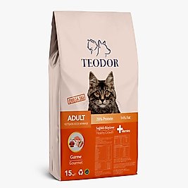 TEODOR ADULT GURME %28 PROTEİN YETİŞKİN KEDİ MAMASI 15KG