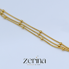 Top Detaylı Çoklu Zincir Gold Çelik Kadın Bileklik