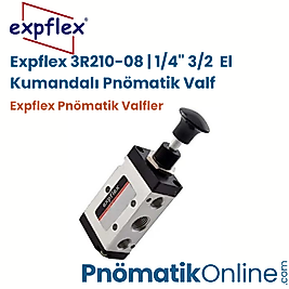 Expflex 3R210-08 | 1/4" 3/2  El Kumandalı Pnömatik Valf