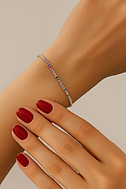 Renkli Taşlı Su Yolu Bileklik