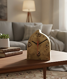 Dalgalı Yeşil Büyük Masa Saati MS007