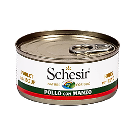 Schesir Tavuk Etli ve Sığır Etli Yetişkin Köpek Konserve Maması (150 g)