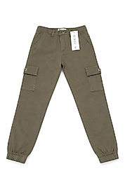 7-11 Yaş Erkek Çocuk Haki Kargo Pantolon