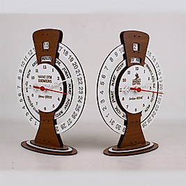 Masaüstü Sonsuz Takvimli Ahşap Saat