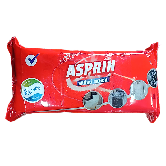 ASPİRİN SİHİRLİ ISLAK TEMİZLİK MENDİLİ ( KDV DAHİL )