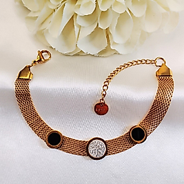 ÇELİK GOLD TAŞLI YASTI  BİLEKLİK
