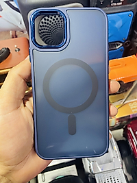 iPhone 11 Magsafe Mat Telefon Kılıfı Lacivert