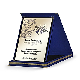 MİRACİX BS77 Lacivert Plaket 15x20 Cm Kişiye Özel