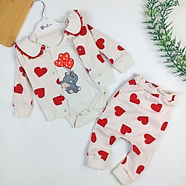 Love 3 Parça Hırkalı Takım