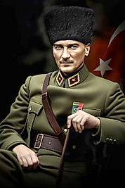 ATATÜRK POSTER ASKERİ KIYAFET