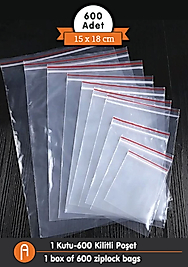 Kilitli Poşet Torba 15cmx18cm (600'lü Paket)